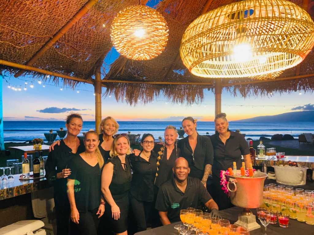Crew at Olu Maui Bar Hawaii